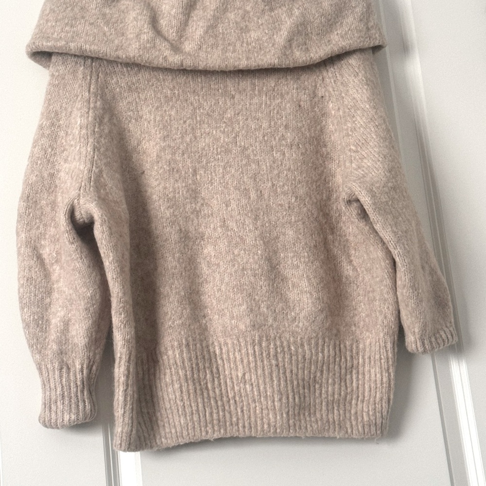 H&M Alpaca Blend Slouchy Cowl Neck Oversized Pullover Sweater size L
